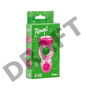 Розовое эрекционное кольцо с вибрацией Rings Ringer