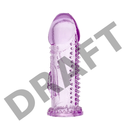 Насадка на пенис TOYFA, TPE, фиолетовая, 13,5 см