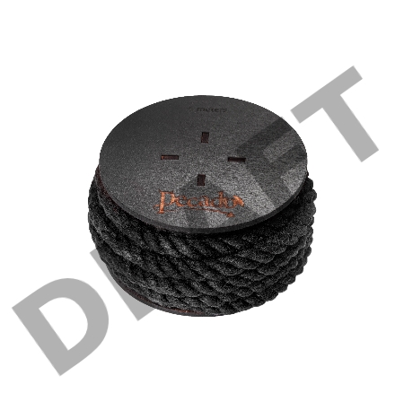 Веревка для шибари Pecado BDSM, на катушке, хлопок, черная, 5 м.