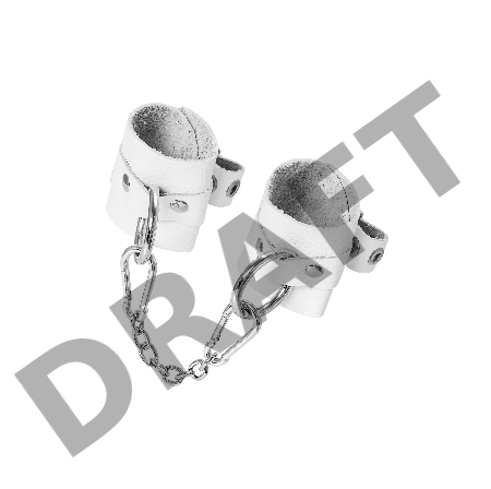 Наручники Pecado BDSM, мягкие с люверсами, натуральная кожа, белые