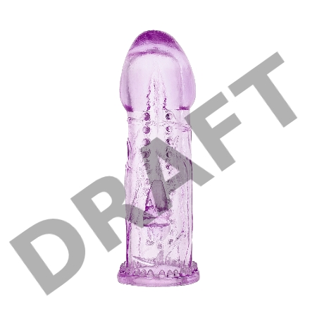 Насадка на пенис TOYFA, TPE, фиолетовая, 13,5 см