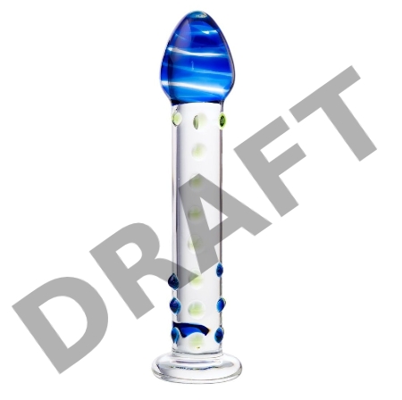 Нереалистичный фаллоимитатор Sexus Glass, стекло, прозрачный, 18 см