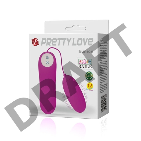 Гладкое силиконовое виброяичко Eunice с выносным пультом