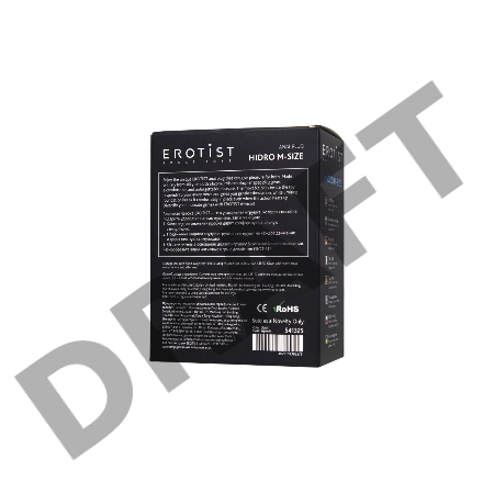 Анальная втулка Erotist Hidro M, силикон, чёрный, 10,5 см