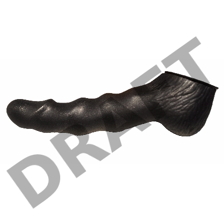 Чёрная насадка на пояс харнесс BLACK BENT 2 - 19,5 см.