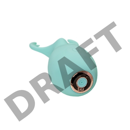 Вибратор Штучки-Дрючки, Mr. Moose, бирюзовый, силикон, 9,5 см