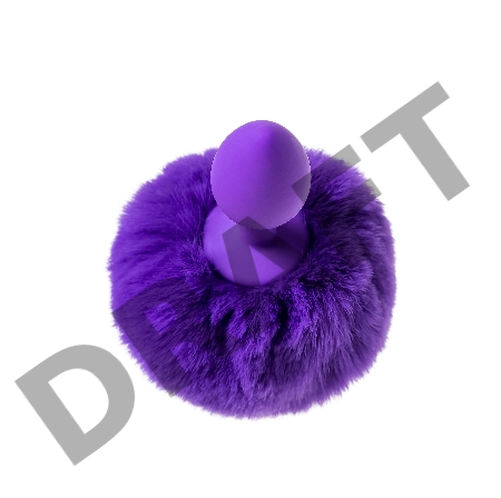 Анальная втулка с хвостом ToDo by Toyfa Sweet bunny, силикон, фиолетовый, 13 см, Ø 2,8 см, 42 г