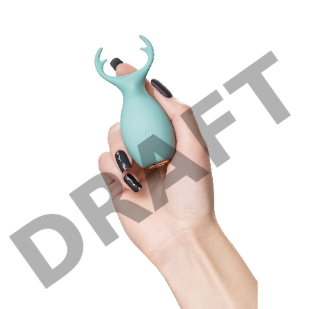 Вибратор Штучки-Дрючки, Mr. Moose, бирюзовый, силикон, 9,5 см