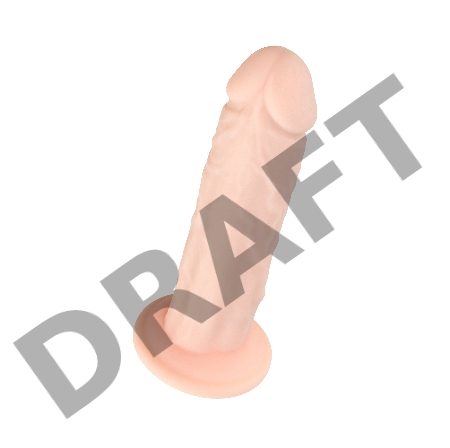 Фаллоимитатор RealStick Silicone Jared L, сайлекспан, телесный, 18 см