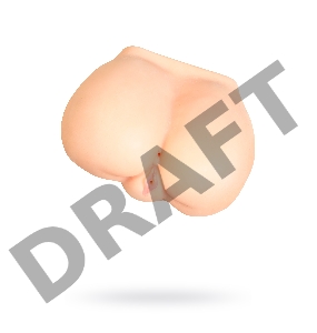 Мастурбатор реалистичный TOYFA Juicy Pussy Monique, с вибрацией,  вагина и анус,TPR, телесный, 17 см