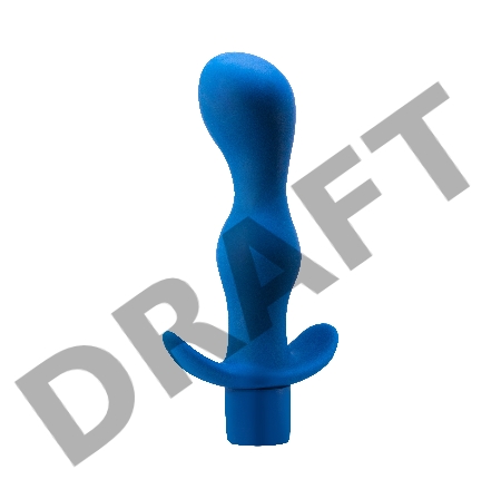 Синяя анальная вибропробка Derby - 13,5 см.