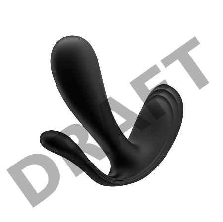 Top Secret+ анально-вагинальный вибромассажер со стимулятором клитора, черный