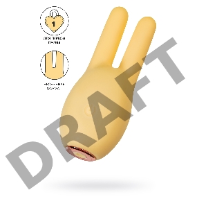 Вибратор Штучки-Дрючки, Mr. Bunny, желтый, силикон, 9,2 см