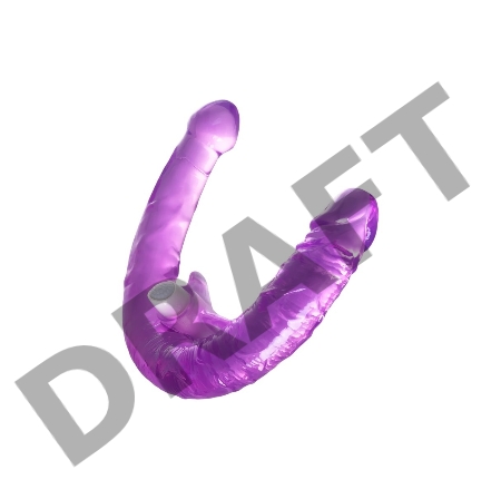 Фаллоимитатор двусторонний с вибропулей TOYFA Double Dildo with Vibro Bullet, TPR, фиолетовый, 35 см