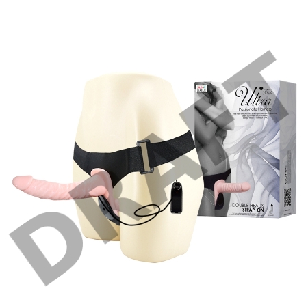 Baile Double Heads Strap-on Страпон женский двойной на ремешках,с вибрацией