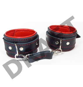 Черные оковы с красным подкладом