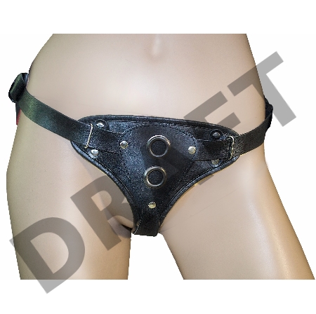Кожаный пояс харнесс WOMAN LONG премиум класса с 3 насадками