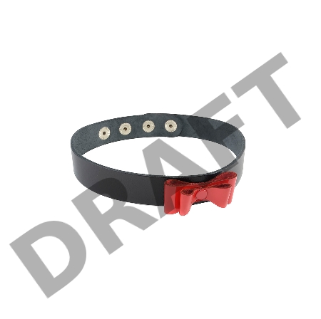 Ошейник Sitabella, кожа, черный