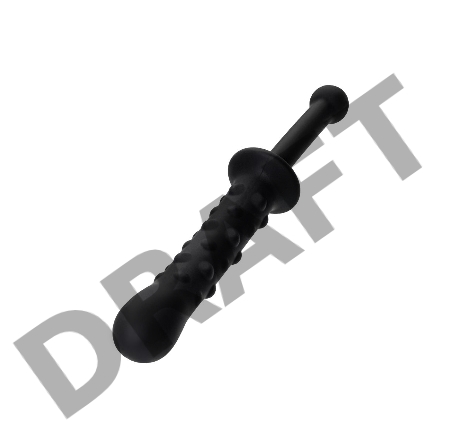 Фаллоимитатор двусторонний TOYFA POPO Pleasure, силикон, черный, 24,5 см