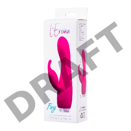 Вибратор с клиторальным стимулятором L'EROINA, силикон, розовый, 17 см